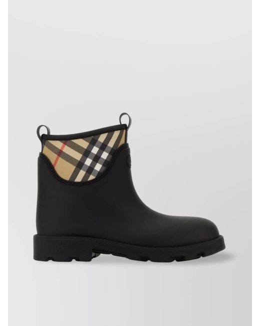 Burberry Black Marsh Stamp Ankle Boots for men