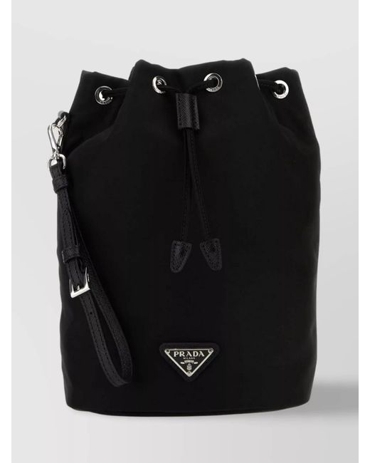 Prada Black Bucket Nylon Bucket Bag