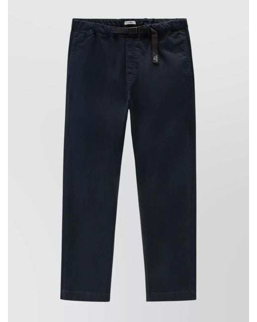 Woolrich Blue Regular-Fit Straight-Leg Trousers for men