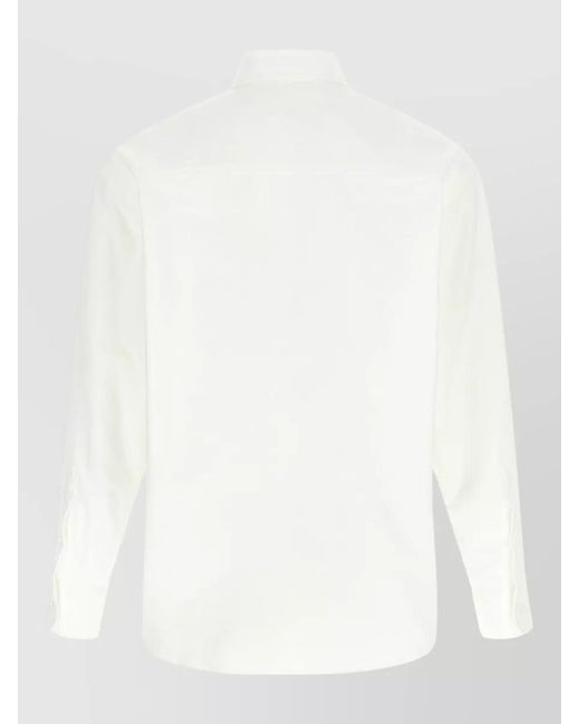 AMI White Cotton Oxford Shirt for men