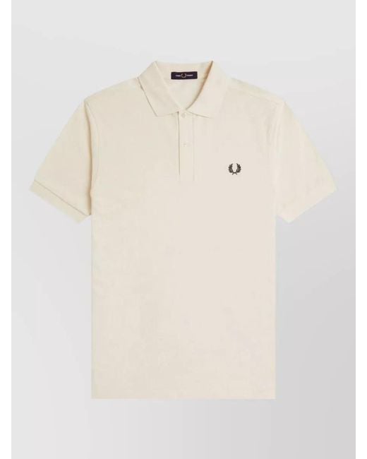 Fred Perry Natural Logo Polo Shirt Short Sleeve Design for men