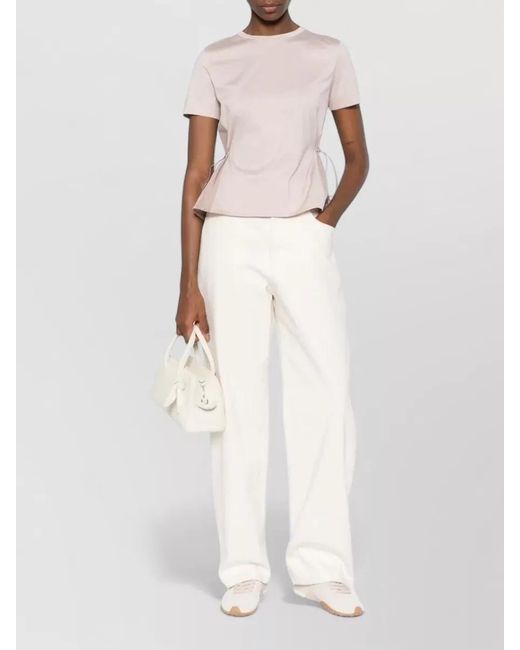 Herno Pink Cotton Drawstring T-Shirt