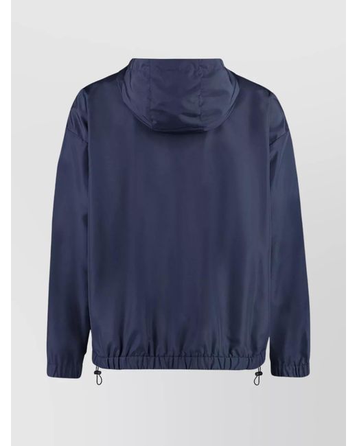Dolce & Gabbana Blue Zip-Up Windbreaker Jacket for men