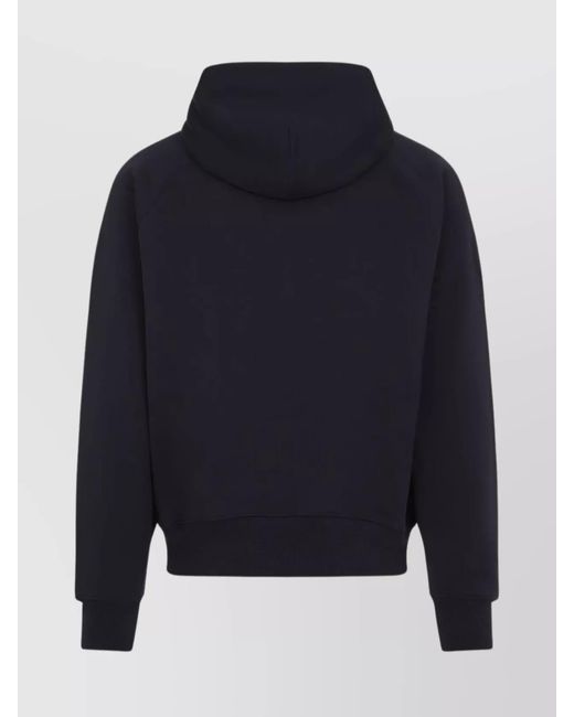 AMI Blue Boxy Hoodie With Kangaroo Pockets for men