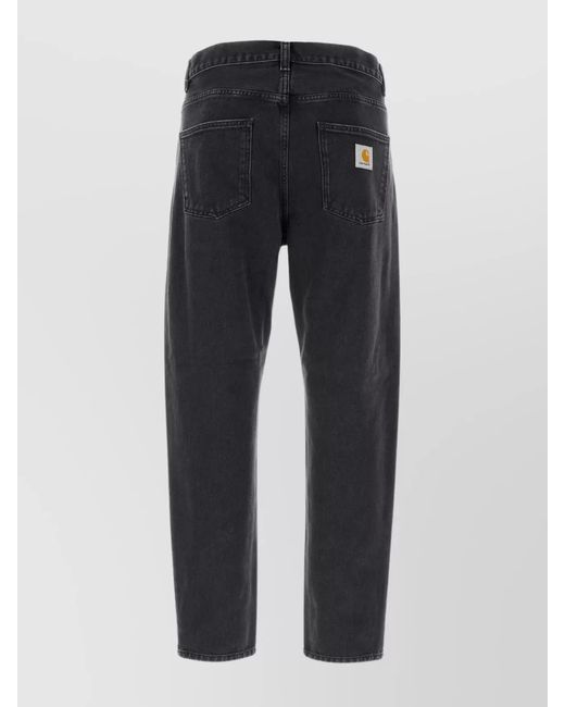 Carhartt Blue Denim Mid-Rise Relaxed Tapered Jeans for men