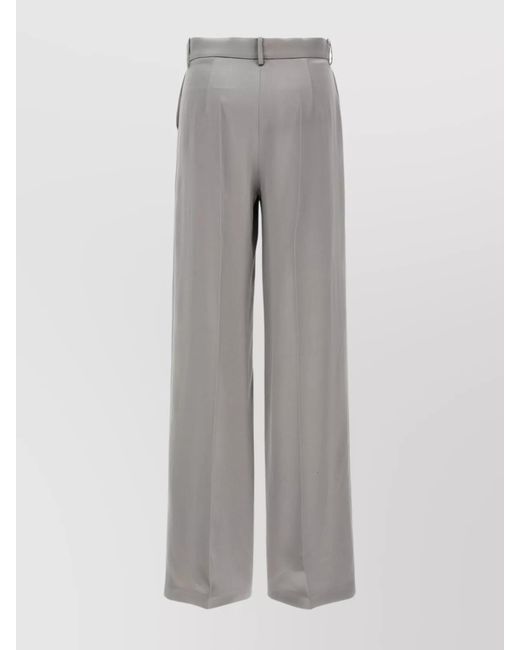 Magda Butrym Gray Wool Wide-Leg Trousers