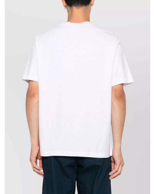 Maison Kitsuné White Cotton Printed T-Shirt for men