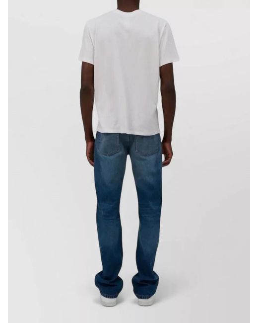 A.P.C. White Short Sleeve Crew Neck Graphic T-Shirt for men