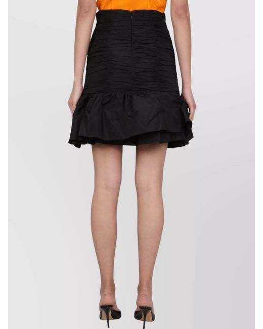 Patou Black Flounced Mini Skirt
