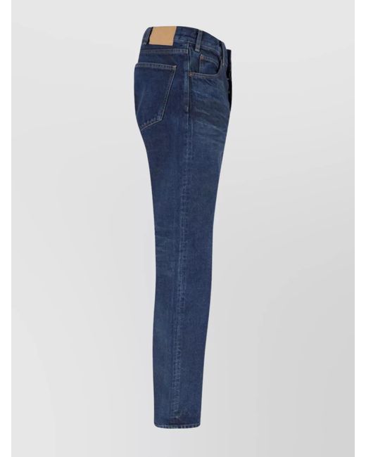 Céline Blue Straight-Leg Trousers for men
