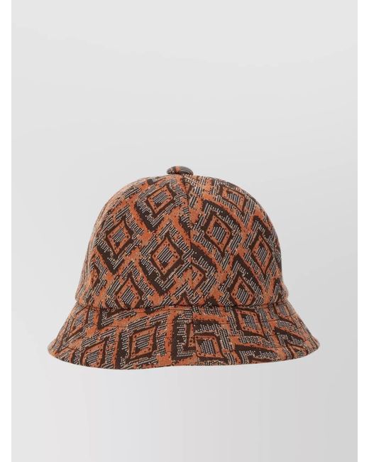 Needles Brown Printed Bucket Hat for men