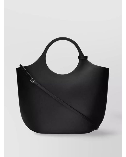 Courreges Black Très Large Leather Tote Bag