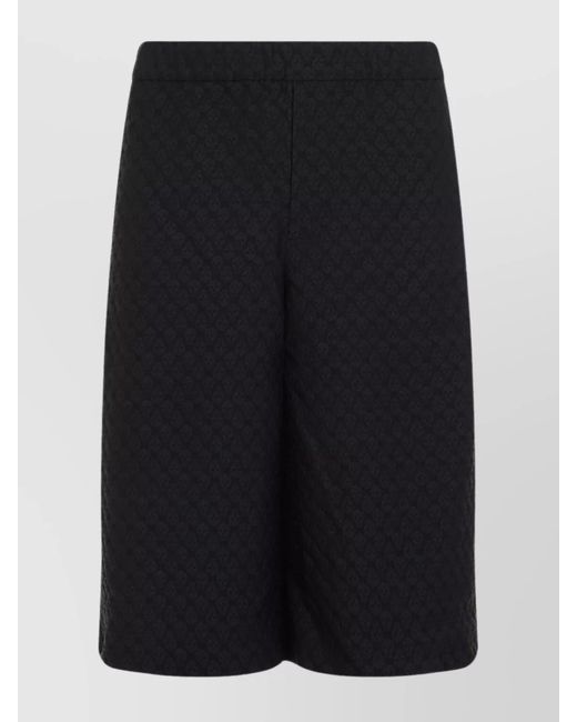 McQueen Blue Skull Jacquard Bermuda Shorts for men