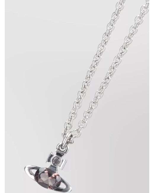 Vivienne Westwood White Necklace Pendant Detail Chain Link Design for men