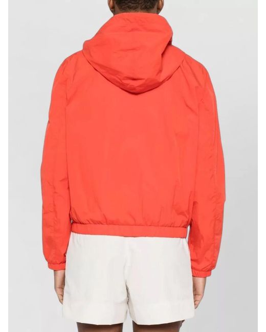 Peuterey Red Nigle Hooded Blouson Jacket Elasticated Cuffs Hem