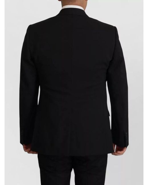Dolce & Gabbana Black Virgin Wool Suit Jacket for men