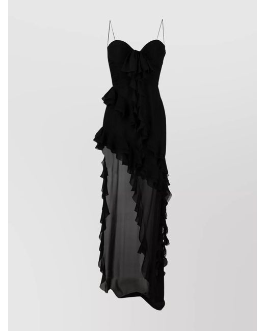 Alessandra Rich Black Silk Mini Dress