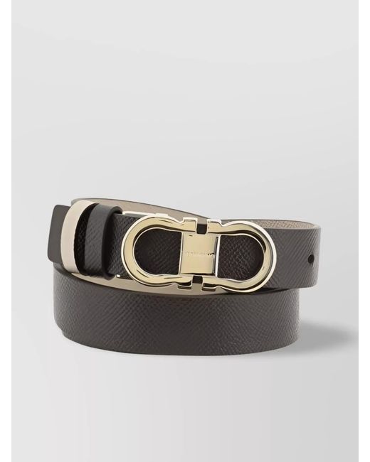Ferragamo Multicolor Reversible Leather Belt-Tone Buckle