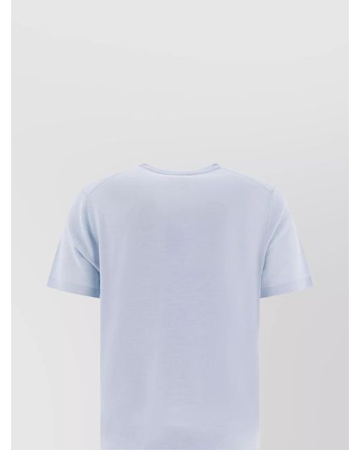 Vince Blue Cashmere Wool Short-Sleeve Sweater for men