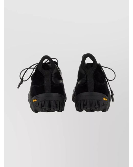 Our Legacy Black Leather Paneled Low-Top Sneakers