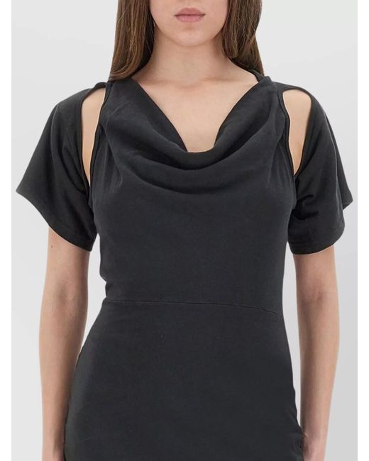 Alexander Wang Black Organic Cotton Slim-Fit Mini Dress