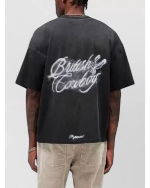 Represent Blue Cowboy Spirit London Graphic Oversized T-Shirt for men