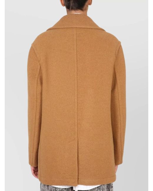 Marni Natural Virgin Wool Double-Breasted Coat