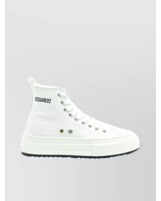 DSquared² White High-Top Sneakers