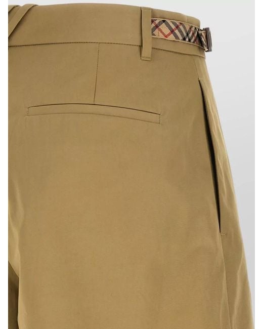 Burberry Natural Raina Shorts Pleated Front Adjustable Waist