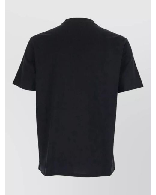 Emporio Armani Black Cotton Logo T-Shirt for men