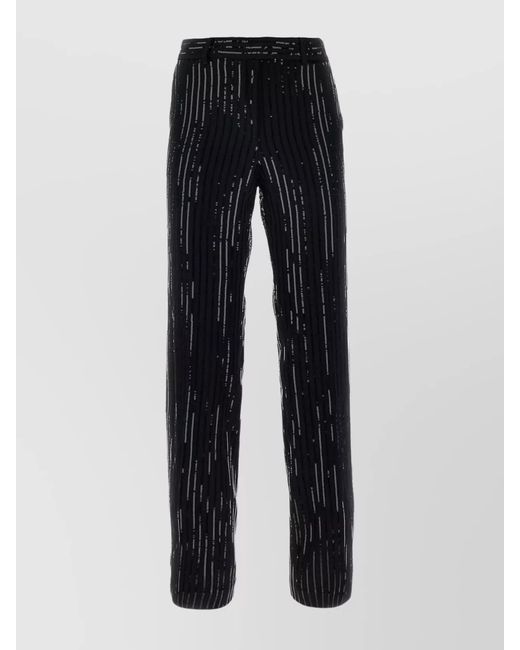 Michael Kors Blue Sequined Triacetate Blend Pant