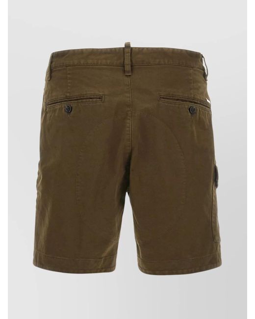 DSquared² Green Cotton Cargo Chino Shorts for men