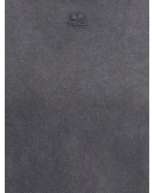 Courreges Gray Short-Sleeve T-Shirt