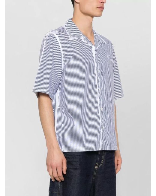 DIESEL Blue Short-Sleeve Cotton Shirt for men