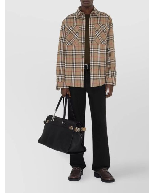 Burberry Multicolor Linen Cotton Classic Collar Shirt for men