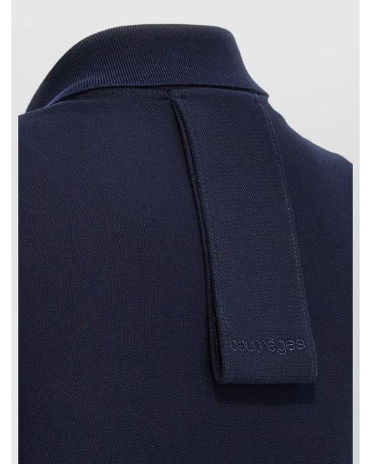 Courreges Blue Piqué Polo Knee-Length Dress