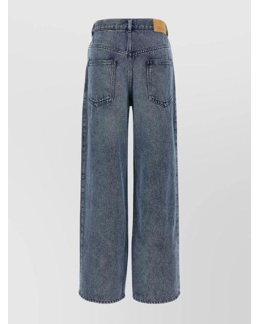 Isabel Marant Blue Wide-Leg Jeans