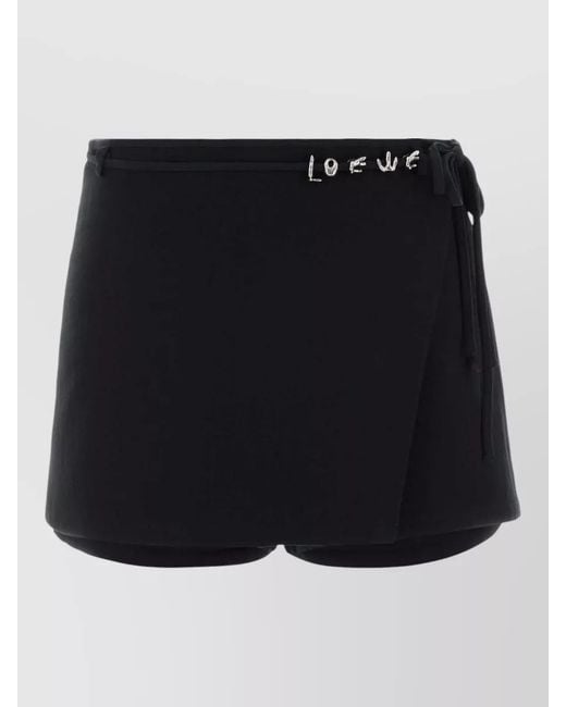 Loewe Black Cotton Blend Beach Shorts Paula Ibiza
