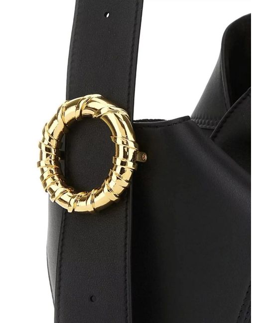 Lanvin Black Calf Leather Shoulder Bag