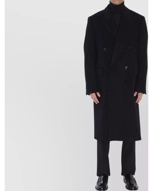 Lardini Blue Virgin Wool Double-Breasted Outerwear Coat for men