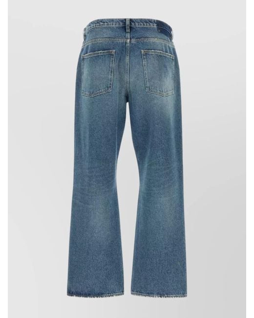 Golden Goose Deluxe Brand Blue Denim Ripped Loose Straight-Leg Jeans for men