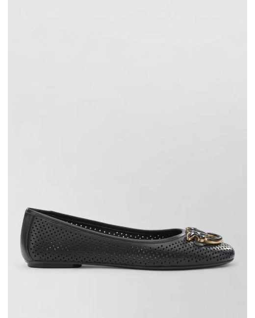 Pinko Black Leather Loafers