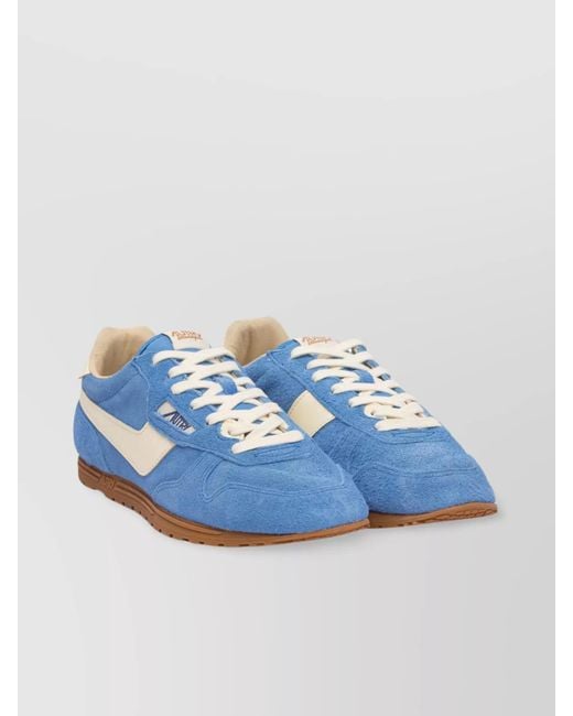 Autry Blue Suede Low-Top Sneakers for men