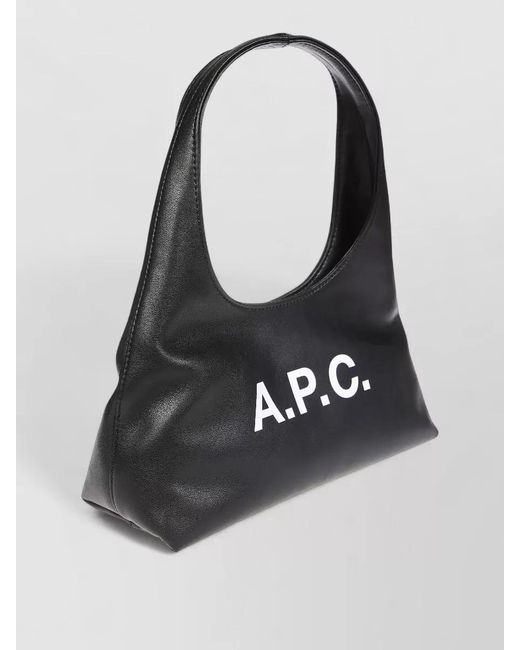 A.P.C. Black Rectangular Bag Featuring Adjustable Shoulder Strap