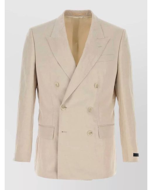 Boss Natural Lyocell Blend Double Breasted Blazer for men