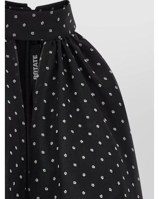 ROTATE BIRGER CHRISTENSEN Black Floral-Print Halterneck Top