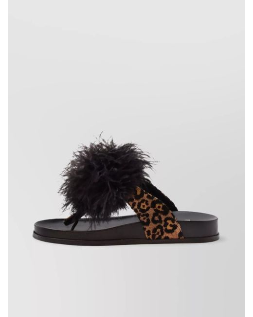 Aquazzura Black Leather Sandals