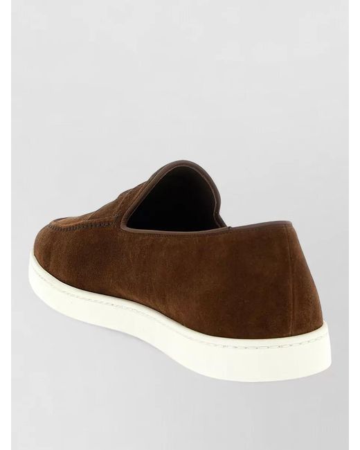 Church's Brown Suede Loafers for men