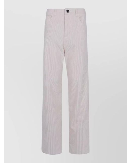 Rohe White Bruun Signature High Waist Corduroy Trousers