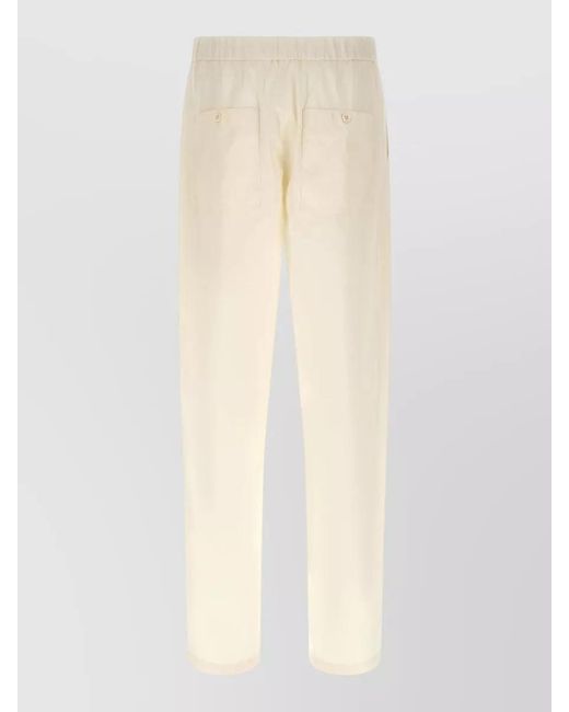 Jil Sander White Cotton Straight-Leg Cargo Trousers for men